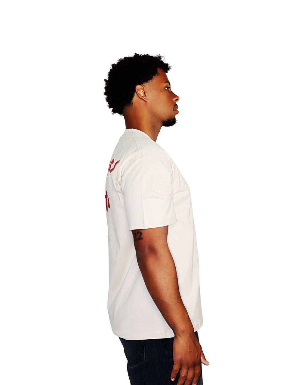 OVERSIZED QUOTE T-SHIRT crème