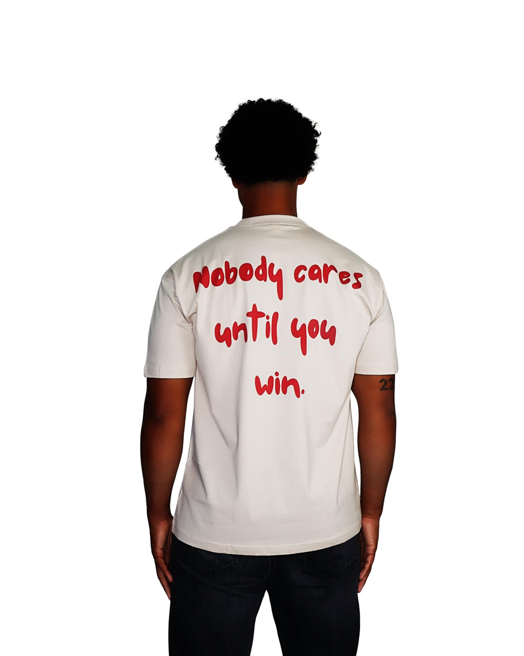 OVERSIZED QUOTE T-SHIRT crème